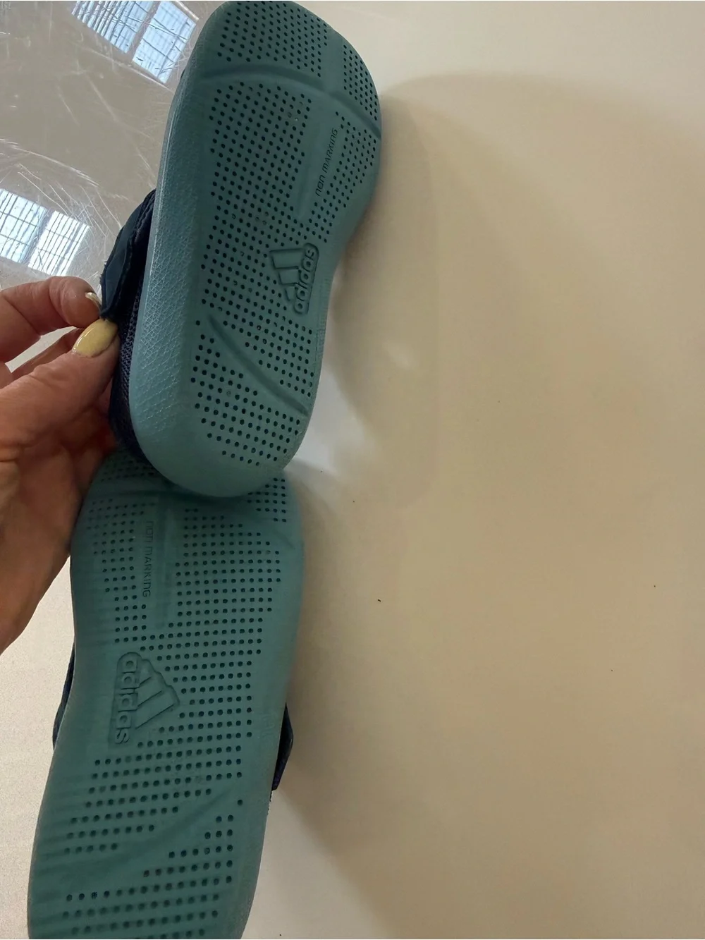 adidas Kids Navy & Teal Mesh Shoes